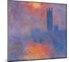 London Houses of Parliament. The Sun Shining Through the Fog-Claude Monet-Mounted Premium Giclee Print