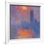 London Houses of Parliament. The Sun Shining Through the Fog-Claude Monet-Framed Art Print