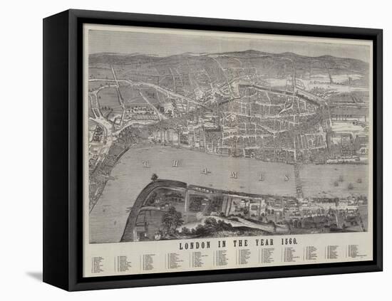London in the Year 1560-null-Framed Stretched Canvas