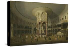 London: Interior of the Rotunda at Ranelagh, 1754-Canaletto-Stretched Canvas