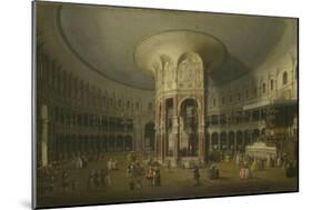 London: Interior of the Rotunda at Ranelagh, 1754-Canaletto-Mounted Premium Giclee Print