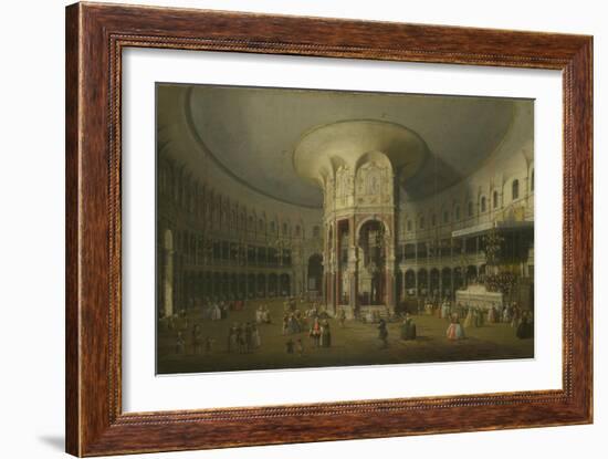 London: Interior of the Rotunda at Ranelagh, 1754-Canaletto-Framed Giclee Print