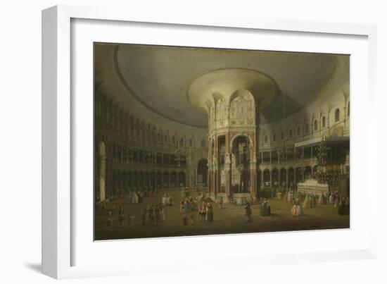 London: Interior of the Rotunda at Ranelagh, 1754-Canaletto-Framed Giclee Print