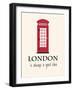 London Is Always A Good Idea With Quote-Jan Weiss-Framed Art Print