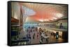 London King's Cross Station-Tim Kahane-Framed Stretched Canvas