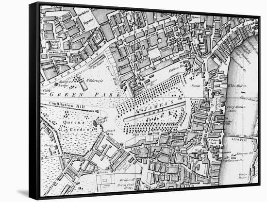 London Map, 1804-null-Framed Stretched Canvas