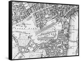 London Map, 1804-null-Framed Stretched Canvas