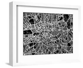 London Map Art-Michael Tompsett-Framed Art Print