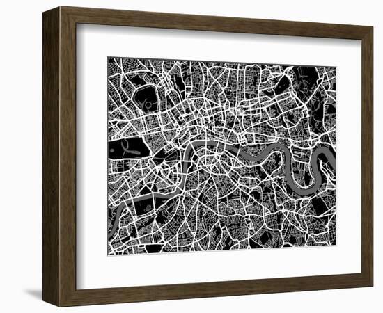 London Map Art-Michael Tompsett-Framed Art Print