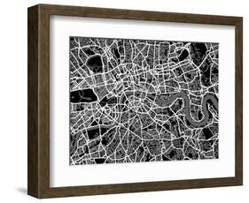 London Map Art-Michael Tompsett-Framed Art Print