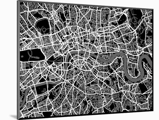 London Map Art-Michael Tompsett-Mounted Art Print