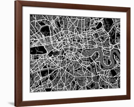 London Map Art-Michael Tompsett-Framed Art Print