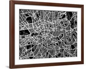 London Map Art-Michael Tompsett-Framed Art Print