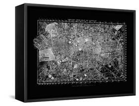 London Map Circa 1860-Adam Shaw-Framed Stretched Canvas