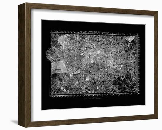 London Map Circa 1860-Adam Shaw-Framed Art Print