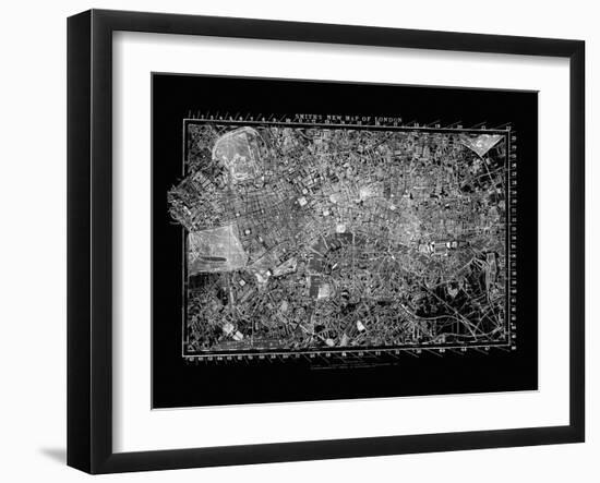 London Map Circa 1860-Adam Shaw-Framed Art Print