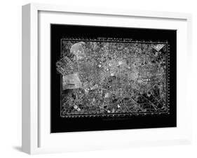 London Map Circa 1860-Adam Shaw-Framed Art Print