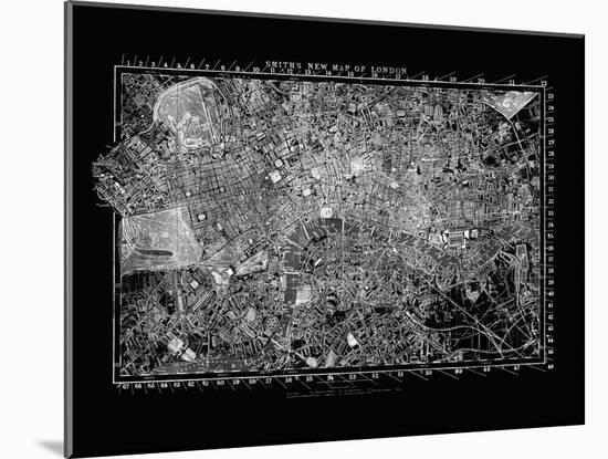 London Map Circa 1860-Adam Shaw-Mounted Art Print