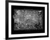 London Map Circa 1860-Adam Shaw-Framed Art Print