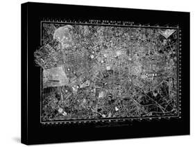 London Map Circa 1860-Adam Shaw-Stretched Canvas