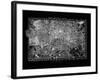 London Map Circa 1860-Adam Shaw-Framed Art Print