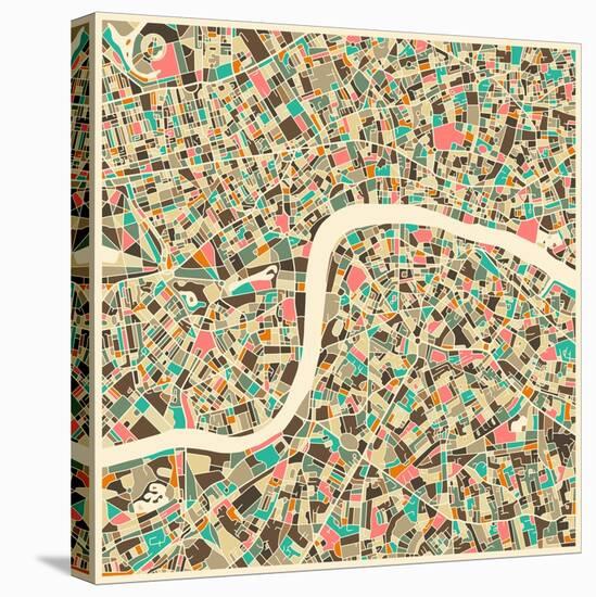 London Map-Jazzberry Blue-Stretched Canvas