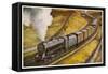 London Midland and Scottish Railway Goods Train Hauled by a 4-6-0 "Patriot" Locomotive-null-Framed Stretched Canvas