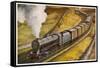 London Midland and Scottish Railway Goods Train Hauled by a 4-6-0 "Patriot" Locomotive-null-Framed Stretched Canvas