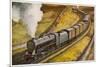 London Midland and Scottish Railway Goods Train Hauled by a 4-6-0 "Patriot" Locomotive-null-Mounted Premium Giclee Print