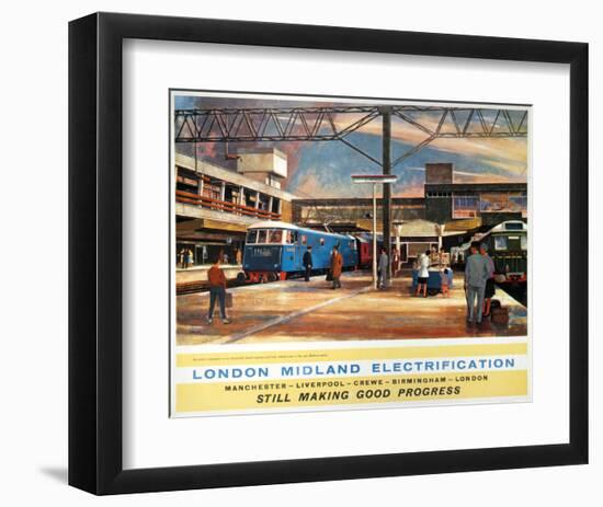 London Midland Electrification, Still Making Good Progress-null-Framed Art Print