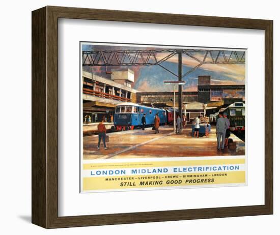 London Midland Electrification, Still Making Good Progress-null-Framed Art Print