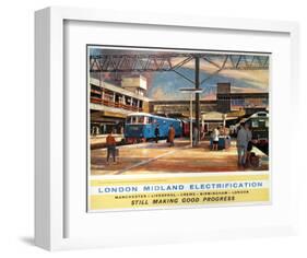 London Midland Electrification, Still Making Good Progress-null-Framed Art Print