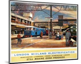 London Midland Electrification, Still Making Good Progress-null-Mounted Art Print