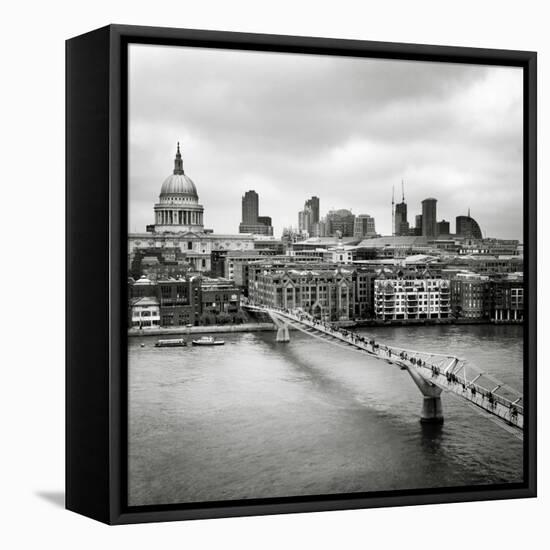 London Millenium Bridge-Nina Papiorek-Framed Stretched Canvas