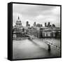 London Millenium Bridge-Nina Papiorek-Framed Stretched Canvas