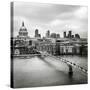 London Millenium Bridge-Nina Papiorek-Stretched Canvas