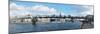 London Millennium Footbridge crossing the Thames River with a cathedral in the background, St. P...-null-Mounted Photographic Print