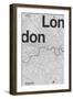 London Minimal Map-Florent Bodart-Framed Giclee Print