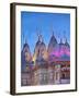 London, Neasden, Shri Swaminarayan Mandir Temple Illuminated for Hindu Festival of Diwali, England-Jane Sweeney-Framed Photographic Print