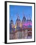 London, Neasden, Shri Swaminarayan Mandir Temple Illuminated for Hindu Festival of Diwali, England-Jane Sweeney-Framed Photographic Print