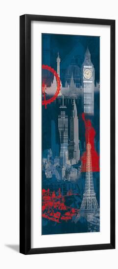 London, New York and Paris-Tom Frazier-Framed Giclee Print