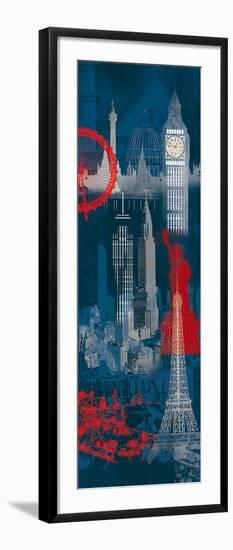 London, New York and Paris-Tom Frazier-Framed Giclee Print