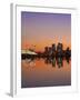 London, Newham, O2 Arena and Canary Wharf Buildings Reflecting in Royal Victoria Docks, England-Jane Sweeney-Framed Photographic Print