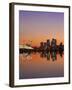 London, Newham, O2 Arena and Canary Wharf Buildings Reflecting in Royal Victoria Docks, England-Jane Sweeney-Framed Photographic Print