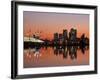 London, Newham, O2 Arena and Canary Wharf Buildings Reflecting in Royal Victoria Docks, England-Jane Sweeney-Framed Photographic Print