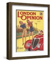 London Opinion, Hitchhiking Glamour Magazine, UK, 1930-null-Framed Giclee Print