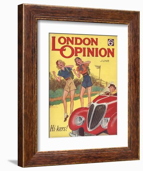 London Opinion, Hitchhiking Glamour Magazine, UK, 1930-null-Framed Giclee Print