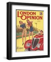 London Opinion, Hitchhiking Glamour Magazine, UK, 1930-null-Framed Giclee Print