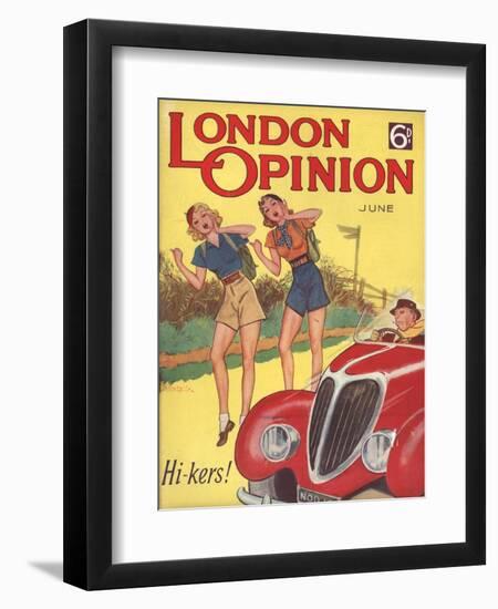 London Opinion, Hitchhiking Glamour Magazine, UK, 1930-null-Framed Giclee Print