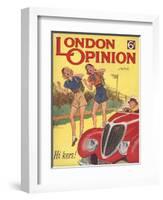 London Opinion, Hitchhiking Glamour Magazine, UK, 1930-null-Framed Giclee Print